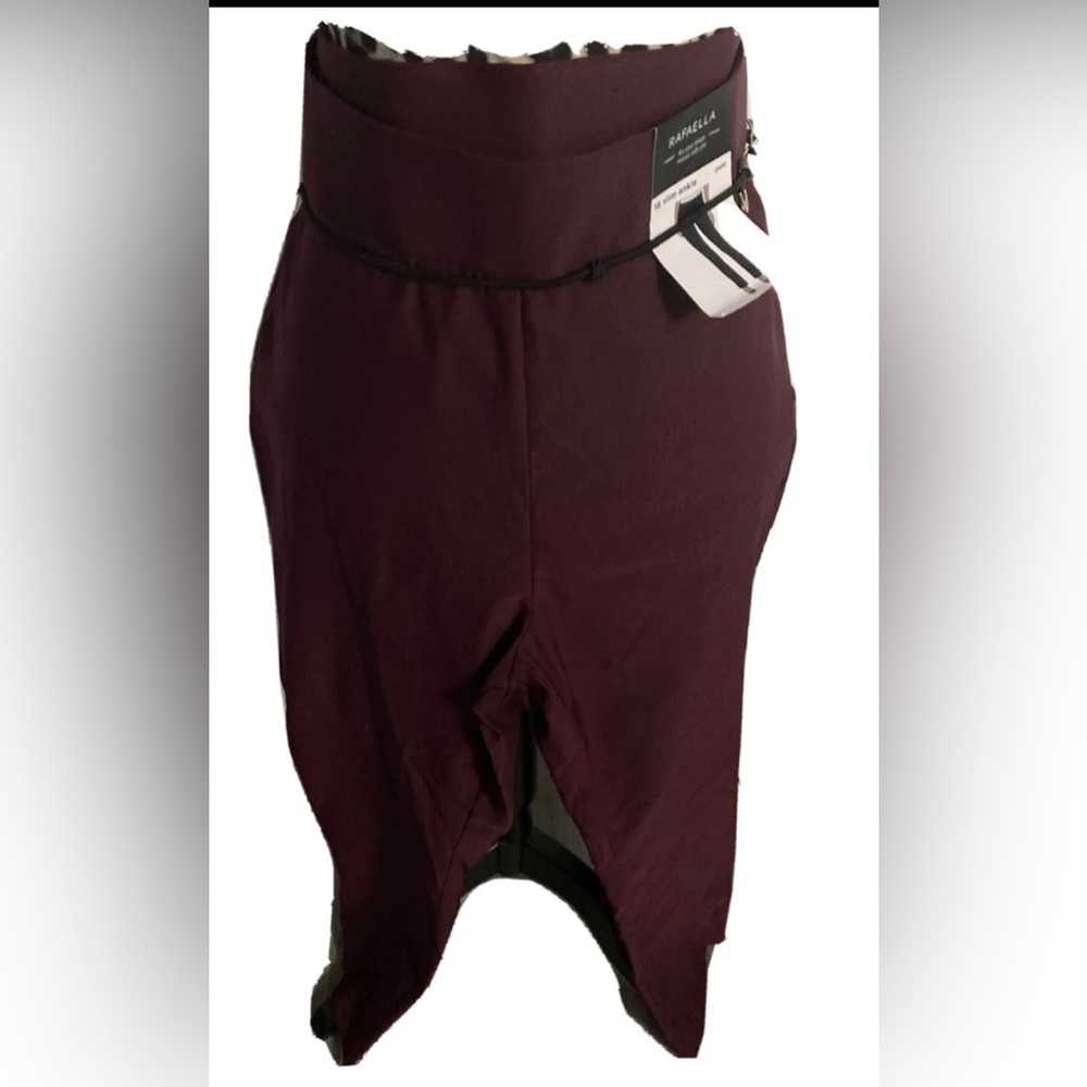 Rafaella Pants Size 18  Slim Ankle Stretch Pull On Pant Wine Maroon 40L X 19W